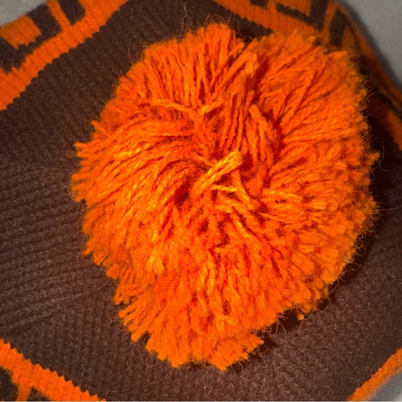 Vintage Cleveland Browns Knit Beret Billed Beanie Cap Hat